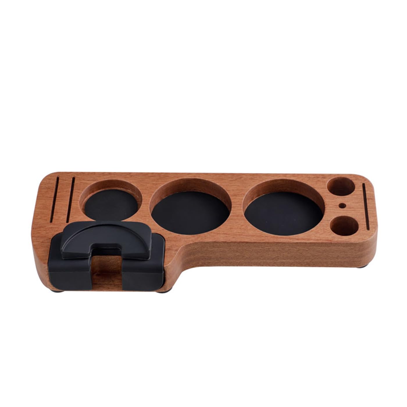 Estación de apisonamiento compacta, base de estación de manipulación de espresso, soporte para portafiltros de café de madera para accesorios de máquina de espresso de 51/54/58 mm