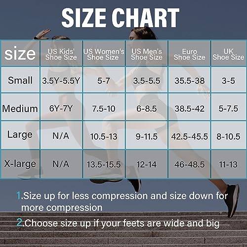 Compression Ankle Support Socks Women - Coolmax Wicking, Cushioned Athletic, Plantar Fasciitis Relief 2/3/6 Pairs