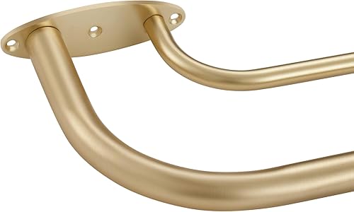 Juego de cortinero doble envolvente para oscurecer la habitación, juego de varillas de metal extensibles de 1 pulgada y barra de 58 pulgadas para