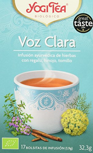 Yogi Tea Voz Clara - Paquete de 6 x 17 Sobres - Total: 102 Sobres