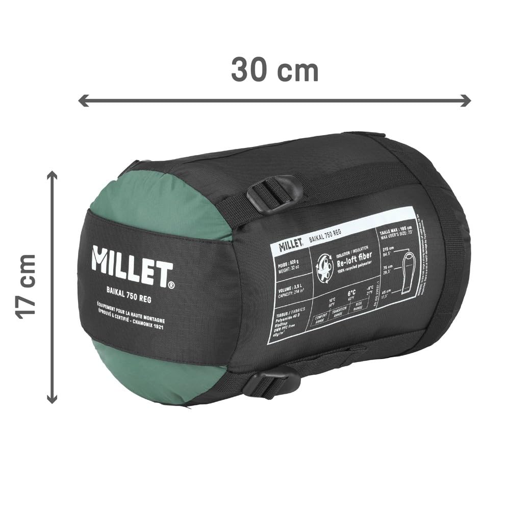 Millet Baikal 750 Schlafsack, Grün – 10° Komfort
