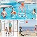 Pool Basketball Hoop, Swimming Pool Basketball Hoop Poolside Set with 2 Balls and Pump, Floating Water Basketball Hoops Game Pool Toys for Kids Teens and Adults (Orange)