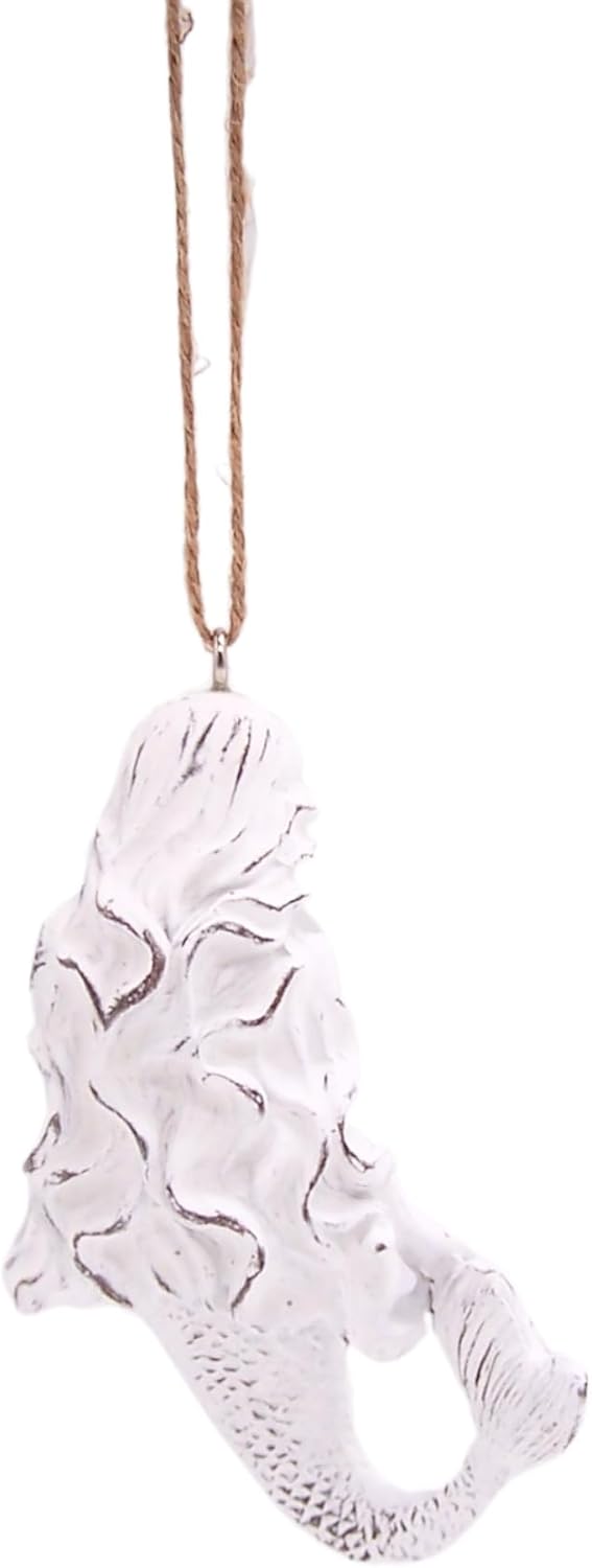 Mermaid Coastal Christmas Ornament, Hanging Nautical Decor, 3.75 Inches - Image 4