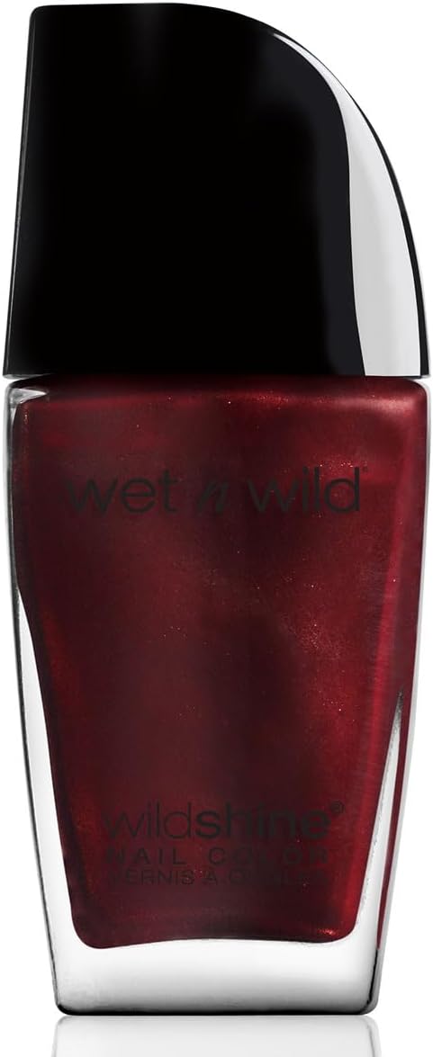 Wild Shine Nail Polish, Red Burgundy Frost, Nail Color