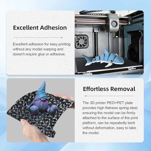 IdeaFormer PEO PET Druckplatte mit Magnetisch Spring Steel Druckbett 235x235mm, Doppelseitig PEO PET Build Plate für Creality K1C/K1/K1 SE/Ender 3 V3 KE/Ender 3 V3 SE/Ender 3 S1/Pro/Ender 5 S1 – Bild 6