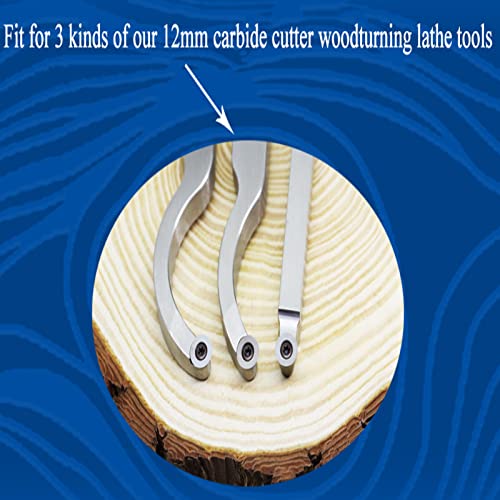 Set de 10 insertos redondos de carburo 15mm para torno de madera miniatura 6