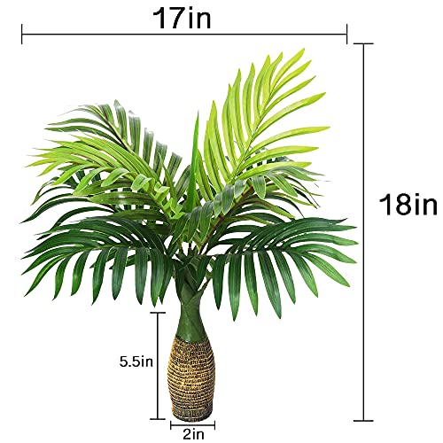 Artificial Palm Plants Leaves Faux Fake Tropical Mini Palm Tree Leaves Imitation Leaf Artificial Plants #TOP2