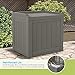 Suncast 22 Gallon Indoor or Outdoor Backyard Patio Small Storage Deck Box with Attractive Bench Seat and Reinforced Lid, Stone Gray