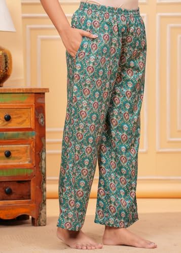 Image of Women Cotton Relaxed Fit Fit and Flare Suit | Printed Night Suit | Half Sleeve Co-Ord Set