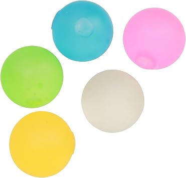 Gel Stretch Balls 5pcs Soft Squeezable Sugar Balls Anxiety Relief Calming Tool Durable Sensory Stress Balls Unbreakable Sensory Fidget Stress Toys for Kids and Adults 4cm