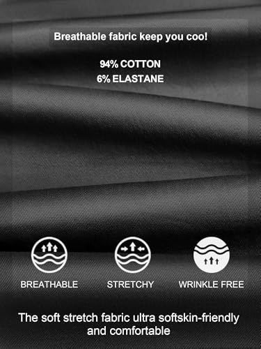 PLEPAN Mens Casual Cargo Joggers - Cotton Drawstring Chino Pants Hiking Outdoor Twill Track Jogging Sweatpants4