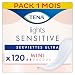 Produktbild TENA Lights Sensitive Ultra Mini Inkontinenzeinlagen, parfümfrei, für leichte Blasenschwäche und empfindliche Haut, 120 Stück, 6 x 20 Stück