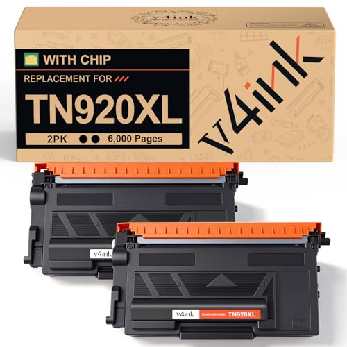 Image of v4ink TN920XL Compatible Toner Cartridge Replacement for Brother TN920XL TN 920XL TN920 for Use in Brother HL-L5210DN HL-L5210DW HL-L6210DW HL-L6217DW MFC-L5710DW MFC-L5915DW Printer Black 2-Pack