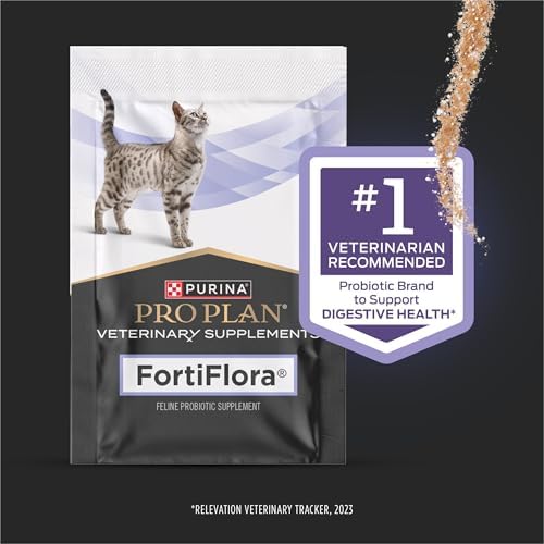 Pro Plan Veterinary Diets FortiFlora Daily Probiotic Powder Supplement for Cats with Digestive Support and Immune System for Occasional Diarrhea - 1
