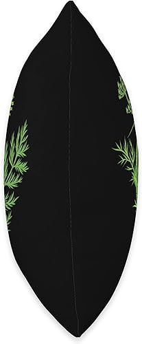 Vista 2 de Green Herb Plant Retro Vintage Drawing Art - Caraway Throw Pillow