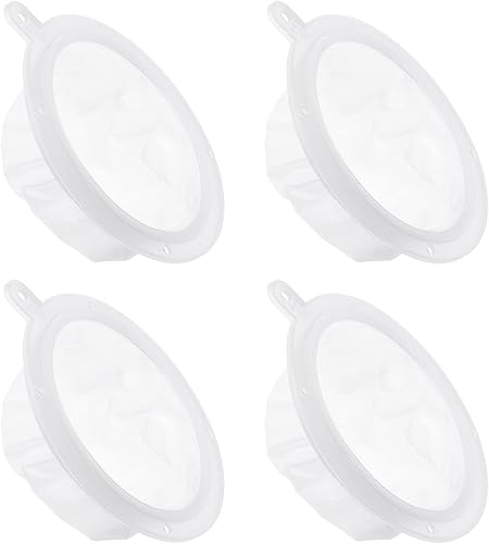 PATIKIL Filtro de alimentos de 5.4 pulgadas de diámetro exterior, paquete de 4 filtros de malla de 80 filtros de malla para cocina, coladores de