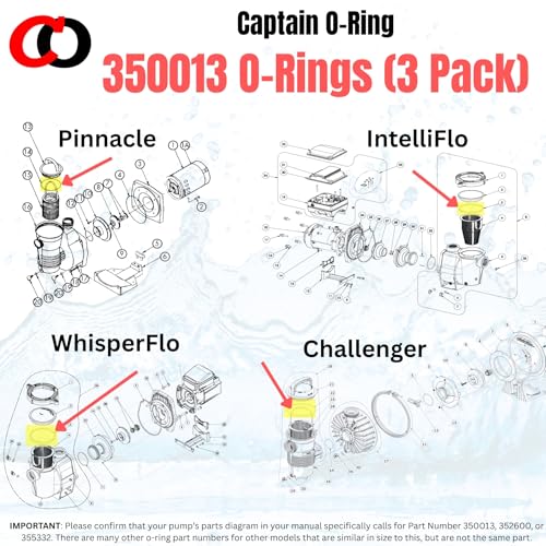 Captain O-Ring - 350013 Lid O-Ring - Compatible with Pentair IntelliFlo, WhisperFlo, Challenger and Pinnacle Pool and Spa Pumps (3 Pack) by Captain O-Ring LLC - Used condition - Image 6