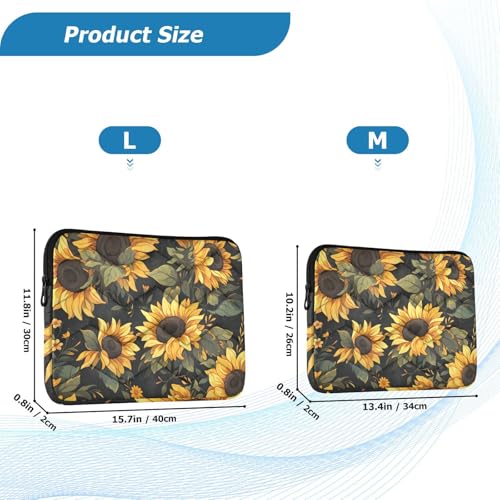 Funda acolchonada amarilla para laptop 13-14 pulg miniatura 3