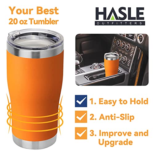Image of HASLE OUTFITTERS 20 oz Tumbler Bulk, Stainless Steel Tumblers with Lid, Vacuum Insulated Tumbler, Double Wall Powder Coated Cup, coffee mugs, Orange, 1 Pack