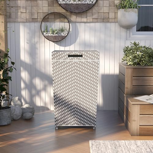 Cubo de basura de mimbre resistente a todo tipo de clima Greemotion Azur 4