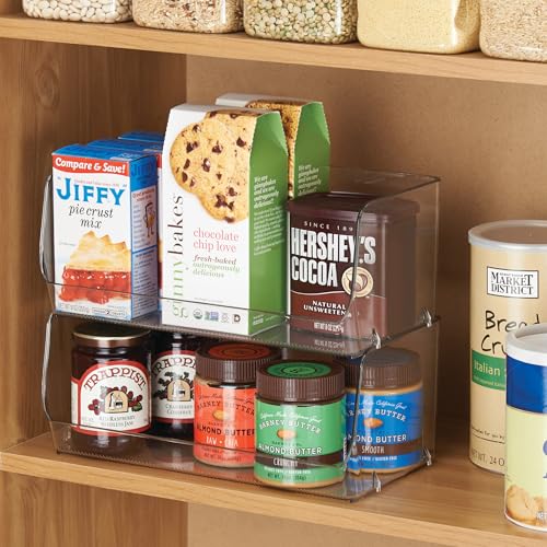 Rangement de cuisine transparent iDesign bac ouvert empilable garde-manger - 4