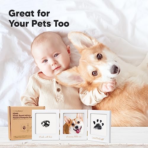 Keababies Baby Handprint And Footprint Kit For Newborns Girls & Boys - Inkless Baby Hand And Footprint Kit Maker, Baby Keepsake Picture Frame, Baby Shower New Mom Gifts thumb #4