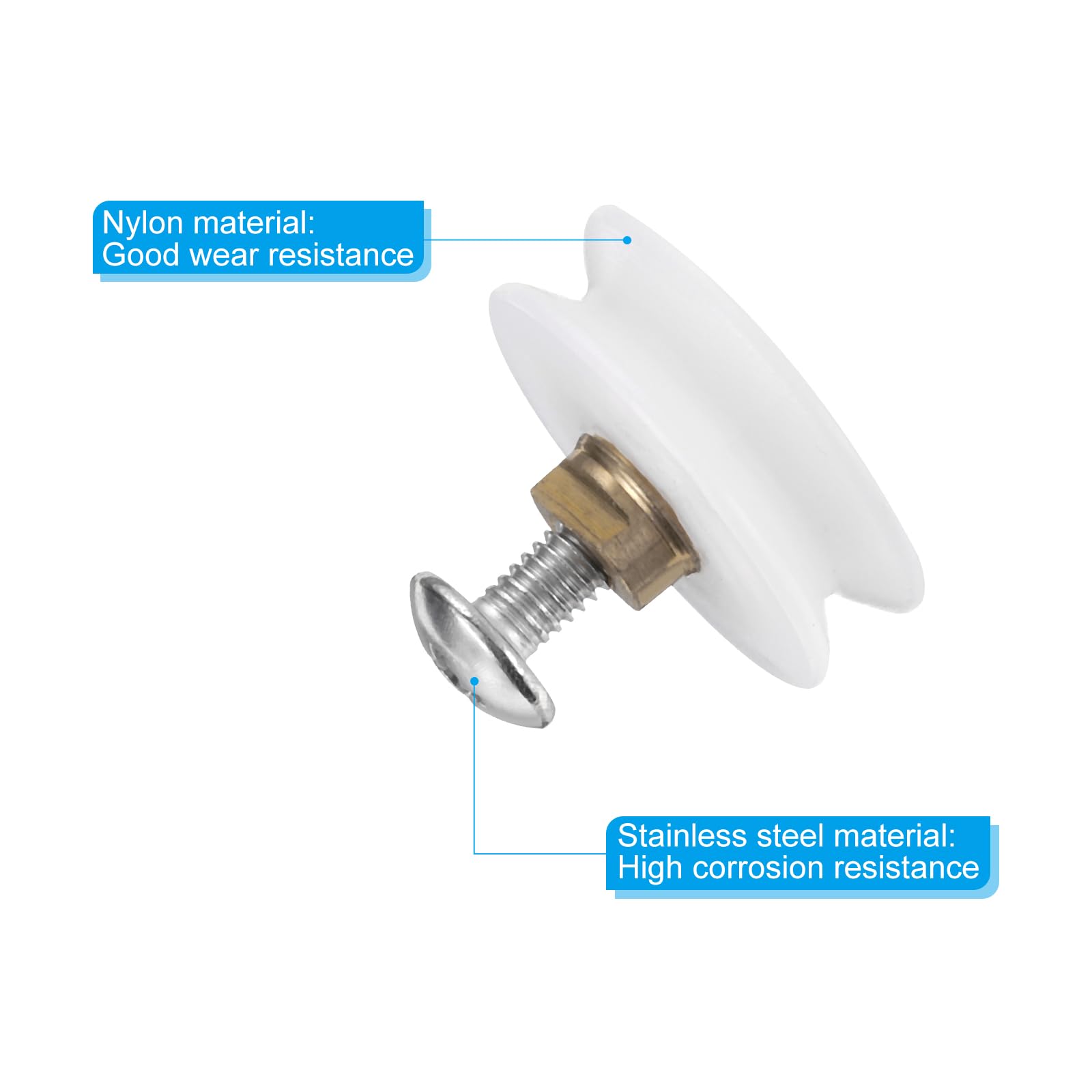 PATIKIL Shower Door Rollers 22.5mm/0.8" - Image 4