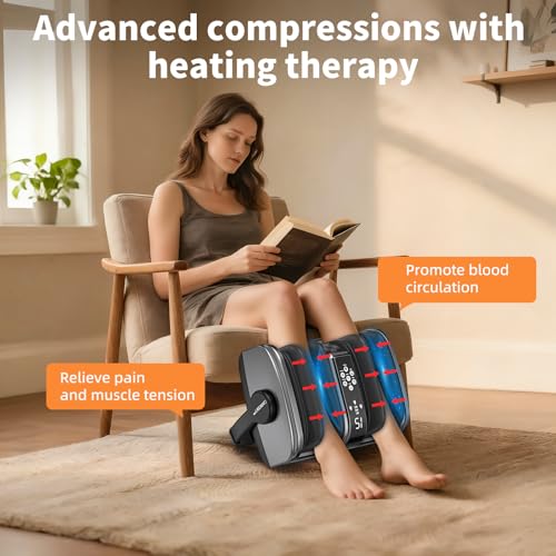 Image of CARESKY Shiatsu Foot Massager with Heat, FSA Eligible HSA Foot Massager for Plantar Fasciitis, Neuropathy, Circulation and Pain Relief, Foot and Calf Massage at Home /Office