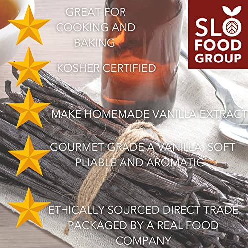 Slofoodgroup Gourmet Vanilla Beans 1 Pound Grade A Bourbon Variety Vanilla Pods from Uganda, Vanilla Beans For Cooking, Baking and Homemad...