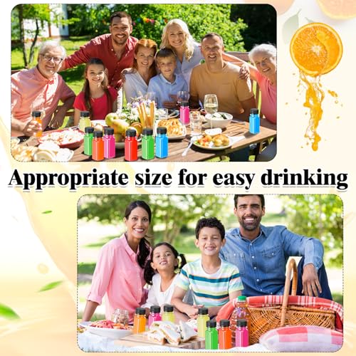 Image of Sliner 300 Pcs 2oz Clear Plastic Bottles Mini Juice Bottle with Screw Lid Small Empty Reusable Liquid Vial Freezer Beverage Container Leak Proof for Juice Milk Water