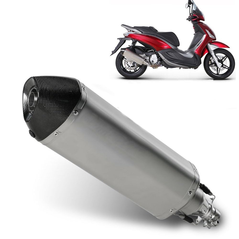Tubo Di Collegamento Silenziatore Per Piaggio Beverly, MP3, 125, 250, 300: In Acciaio Inox, Per Migliorare Prestazioni Scarico