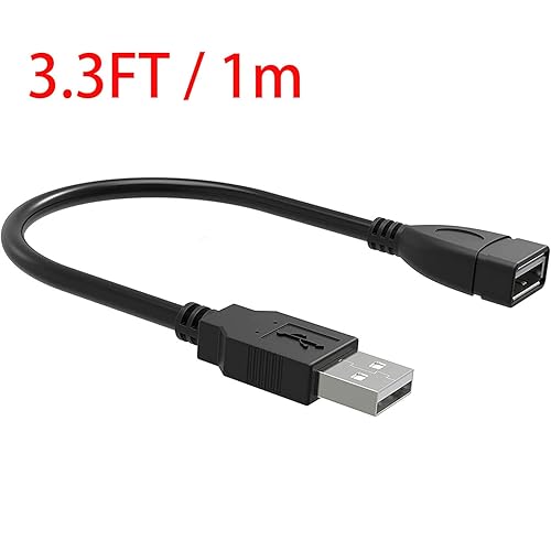 Miniatura 2 de Cable de carga USB macho a hembra de 3.3 pies para JLab Go AiPopSport, JLab Epic Air ANCSport ANC, JLab JBuds AirSportEjecutivePlay GamingANC