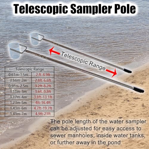 Kit campionatore d'acqua portatile per una raccolta efficiente di liquidi in stagni, fiumi e piscine, ideale per analisi dei solidi sospesi e test di pozzi, facile da usare, durevole e affidabile