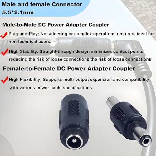 Adaptador Conector de Alimentación 5.5x2.1mm DC 12V 4pcs miniatura 3