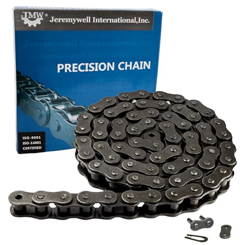Jeremywell 80H Heavy Duty Roller Chain 10 Feet with 1 Connecting Link