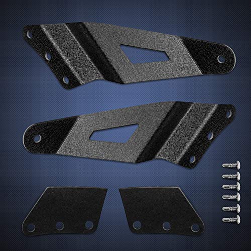 Image of Nilight 90030B 2PCS 50 inch Curved LED Light Bar Bracket at Upper Windshield Roof Cab for 99-06 Chevy Silverado Suburban Avalanche Tahoe & GMC Yukon Sierra, 2 Years Warranty,Black