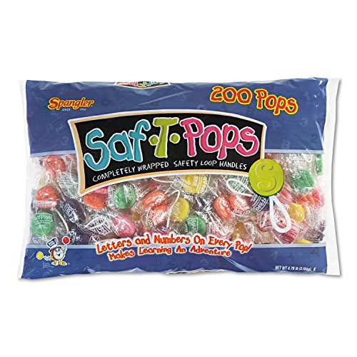 Saf-T-Pops 182 Saf-T-Pops, Assorted Flavors, Individually Wrapped, 200/Pack