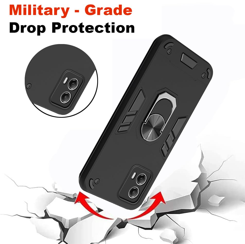 Image of amazon basics Basic Case for Motorola Moto G53 5G (Polycarbonate, Thermoplastic Polyurethane Black)