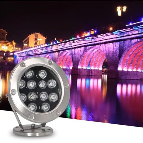 GUODDM Projecteur LED sous-Marin for Bassin, Projecteur D'extérieur Rotatif, Projecteur De Jardin 24 V, Éclairage De Fontaine À LED À Angle Réglable en...