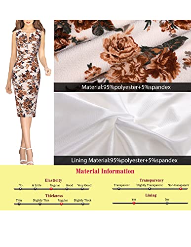 Image of VFSHOW Womens Front Zipper Work Business Office Bodycon Dress Elegant Professional Career Church Party Pencil Sheath Dress