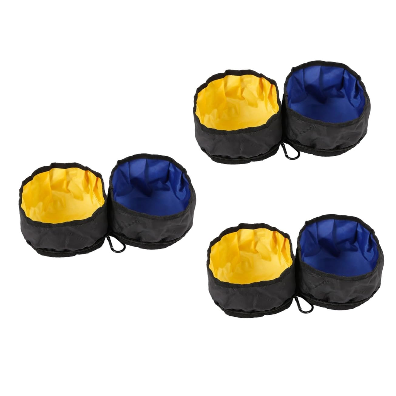 YARNOW 3 Pièces Gamelle pour Chat Bols Pliants Distributeur De Nourriture pour Animaux Costume De Gamelle Extérieure pour Fournitures pour Animaux Voyage Poche
