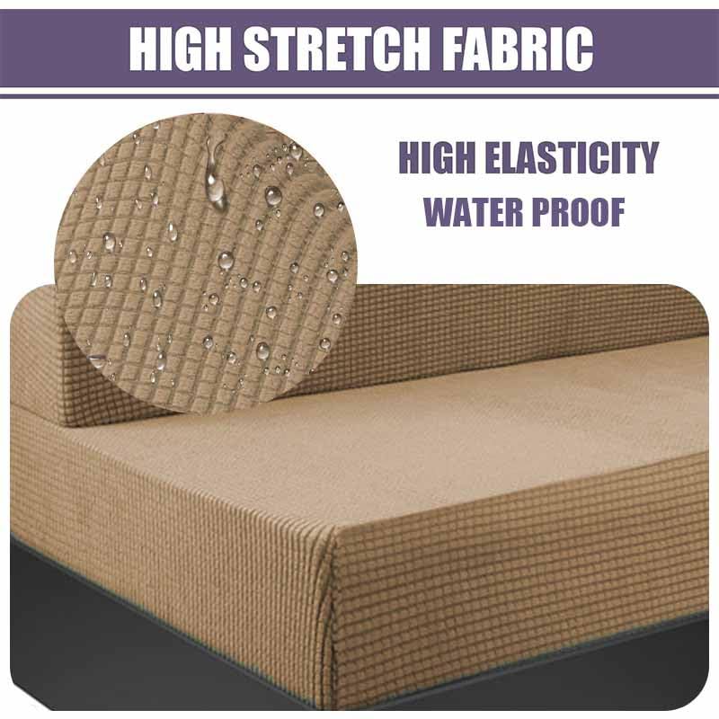 SHUOJIA Fodere per Cuscini per Divani, Protezioni per Cuscini per Sedili in Tessuto di Velluto Elasticizzato,Cuscino per Divano Fodera per mobili Coprisedile per Divano (Dark Red,Large-1-Seater