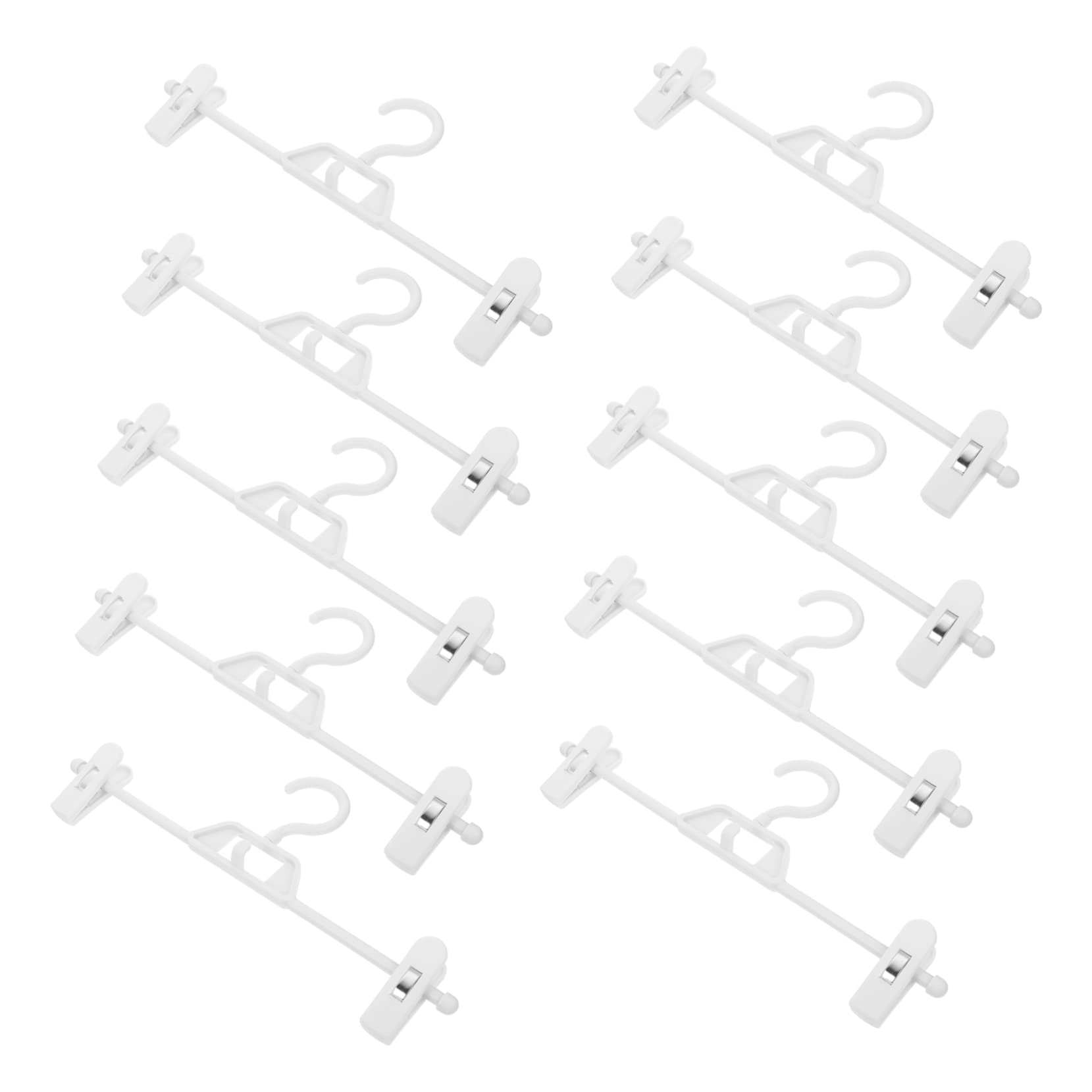 MUCKLILY 10pcs Adjustable Slip Pants Storage Hanger Drying Rack for Home Clothes Versatile Sturdy Design for All Seasons for Trousers Tank Tops and Skirts