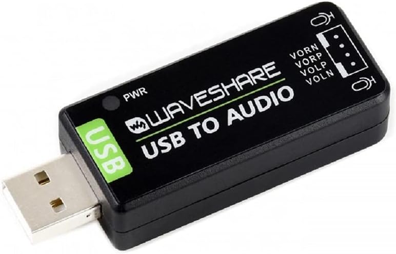 USB Sound Card,USB Audio Module,Driver-Free,External Audio Converter for Raspberry Pi/Jetson Nano,Supported Systems Including Win7/8/8.1/10,Mac OS,Linux,Android,Wince