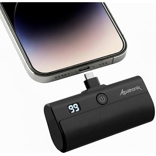 Alpatronix Portable Charger for iPhone 17/16/15 USB-C Small Power Bank 20W 5,000mAh PD Fast Charging Battery Pack Compatible with iPhone17/16/15 Series, Samsung Galaxy S25/S24/S23 Android