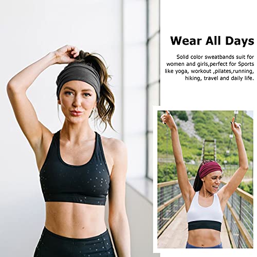 Image of DRESHOW 4 Pack Turban Headbands for Women Wide Vintage Head Wraps Knotted Cute Hair Band Accessories