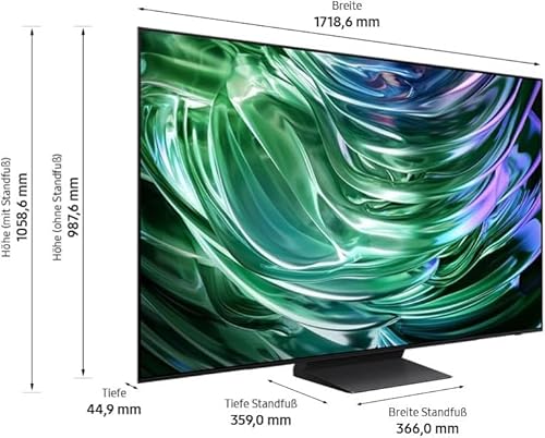 Samsung OLED TV 4K S90D 77 Zoll (195 cm), Fernseher mit NQ AI Gen2 Prozessor, OLED HDR+, 4K AI Bildverbesserung, Gaming Hub bis 144Hz, Dolby Atmos Sound, OTS Lite, Knox Security, Smart KI TV
