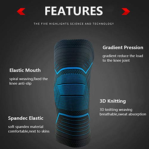 Gifftiy Basketball Knee Padssports Knee Support Sport Kneepad Patella Knee Protector Knitting Anti-Slip Basketball Knee Pads Guard Strap Brace G_M