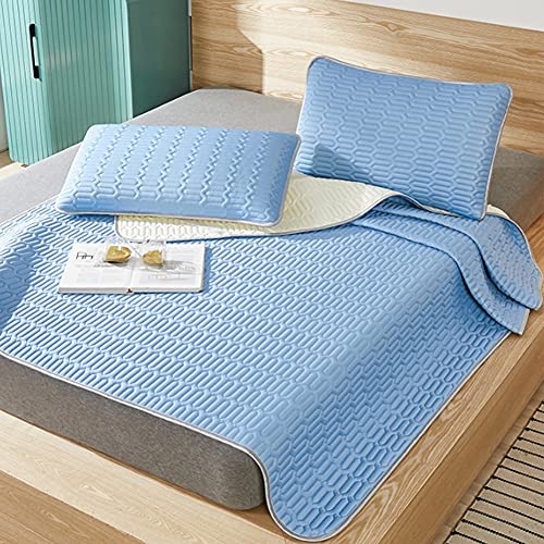 Conjunto de três peças de látex de colchonete de verão para dormir em casa, lavável, dobrável, dormi