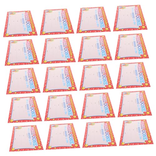 QUMIIRITY 20piezas Certificados De Coloridos Para Certificados Escolares Para Impresión Inglés Material Didáctico Educación Diseño y